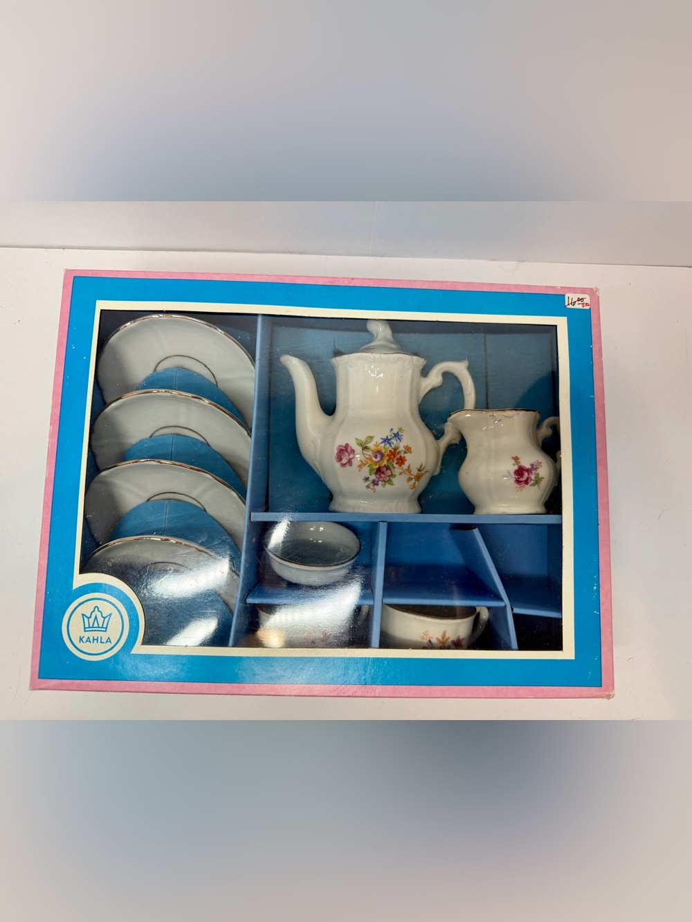 Vintage East German Kahla Porcelain Miniature Tea Set